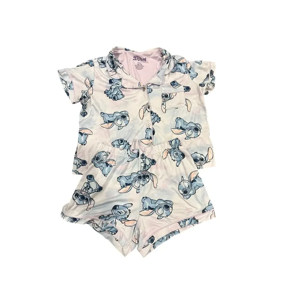 Girls Disney Stitch Pajama Set Size 10/12